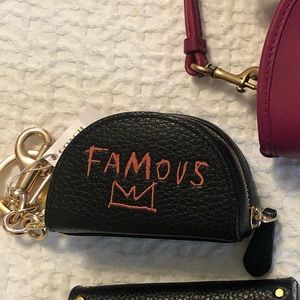 Coach Famous Bisquiat Keychain Pouch Bag Charm NWT